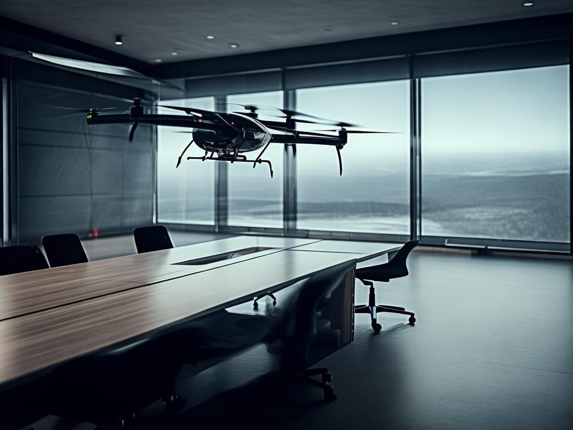 如何在会议室中利用无人机技术实现高效投影幕布的自动部署？