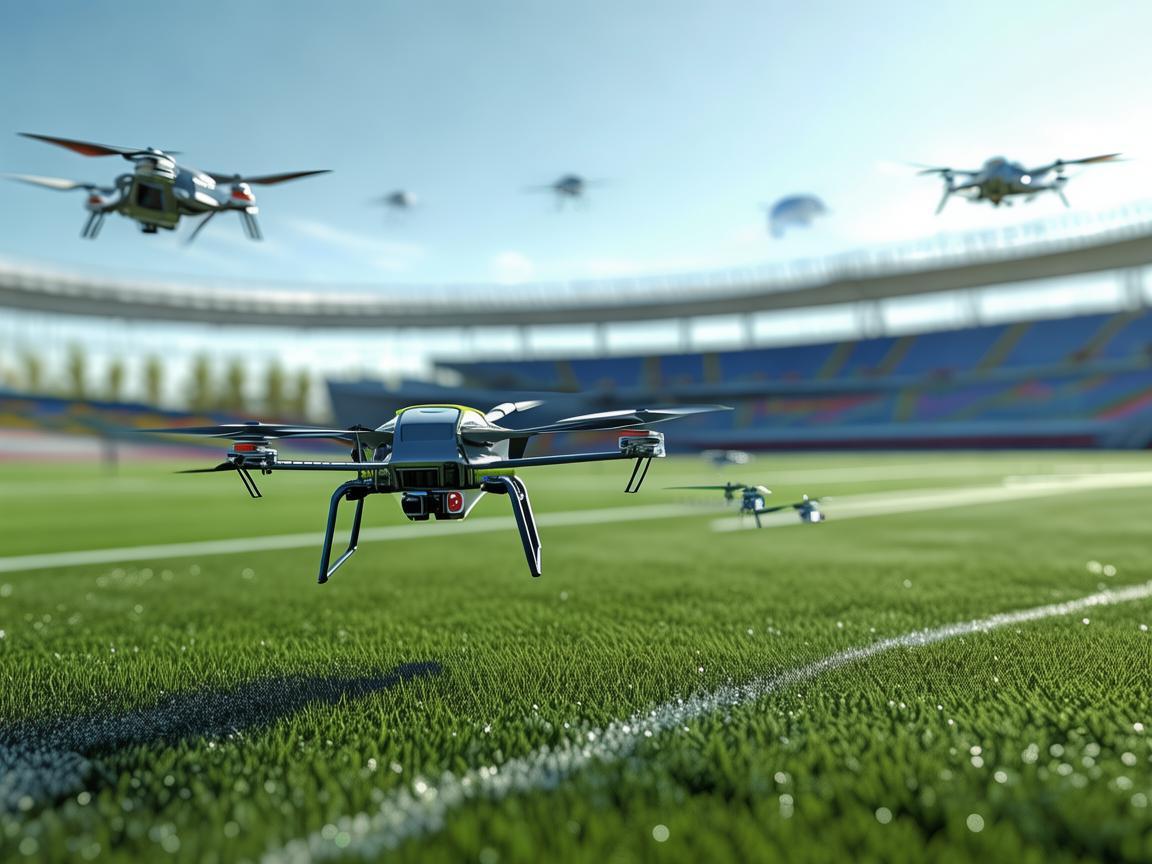 无人机助力足球场建设与维护 无人机助力足球场建设与维护
