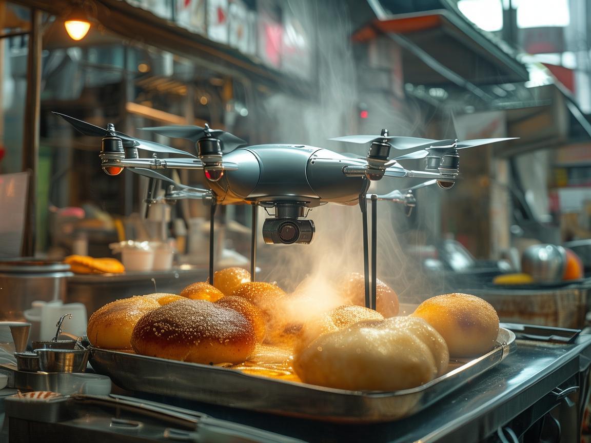 无人机助力鸡蛋灌饼飘香工业界