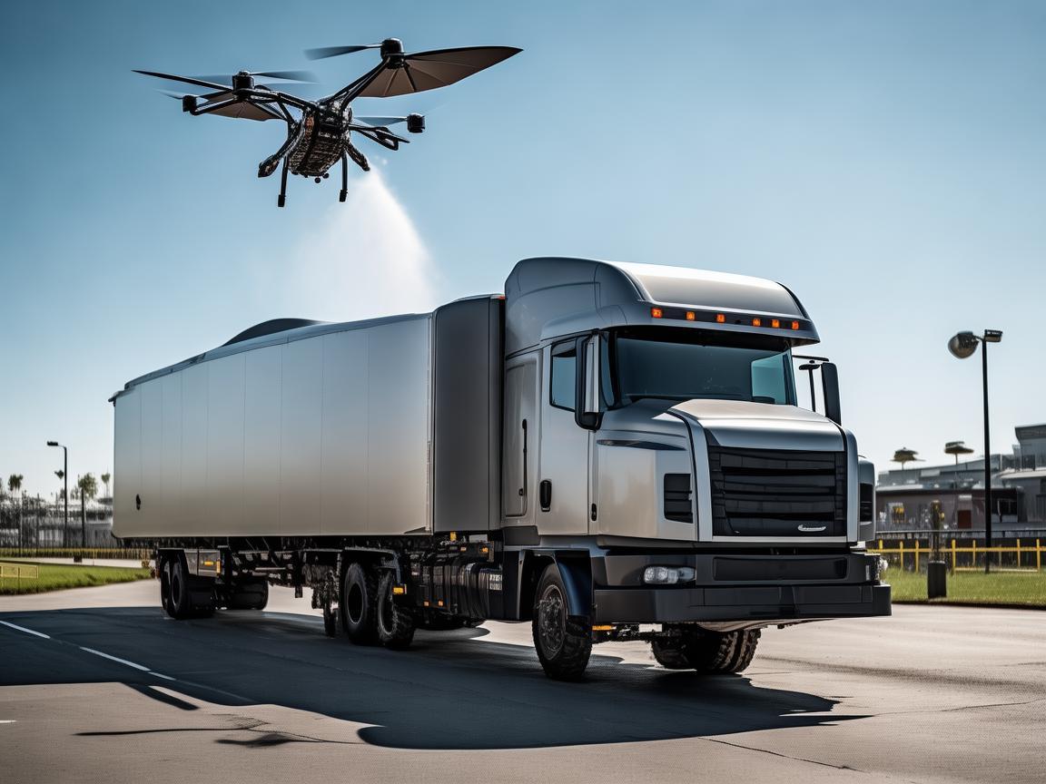 无人机赋能洒水半挂车，工业应用新突破
