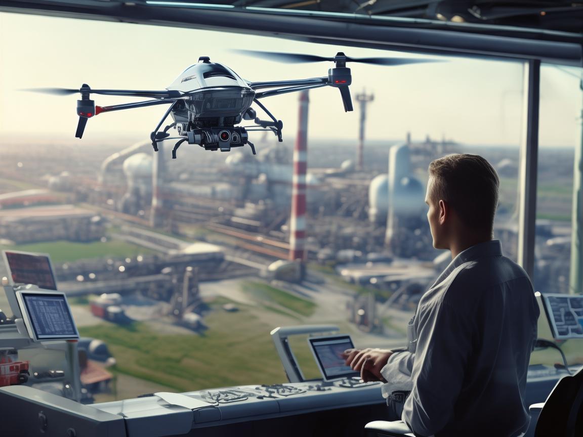 无人机在工业应用中如何通过主持人实现高效监控与调度？