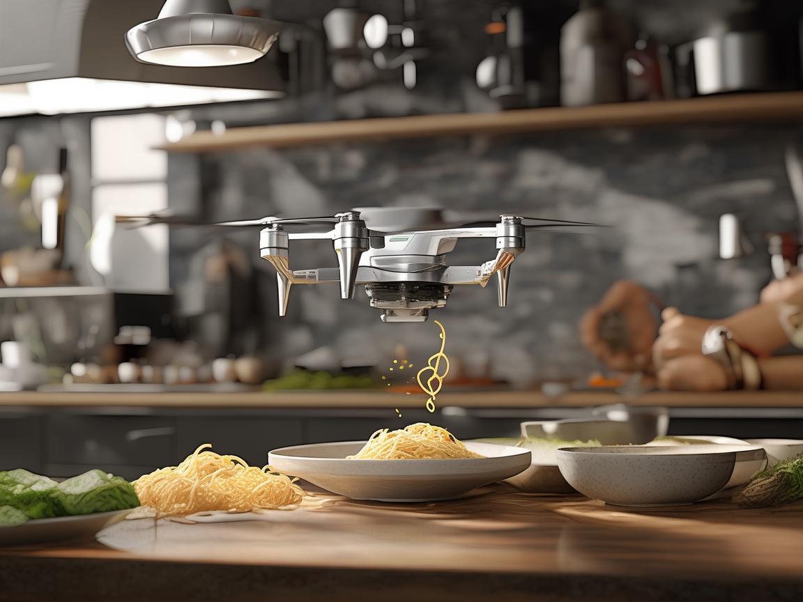 无人机在刀削面制作中的精准投送，如何实现高效与安全？