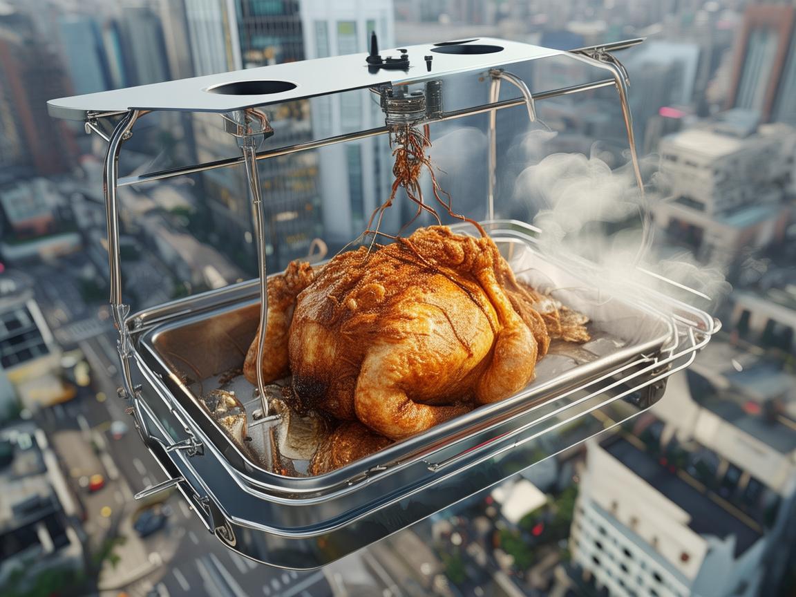 无人机送餐，烤鸡的空中美食之旅