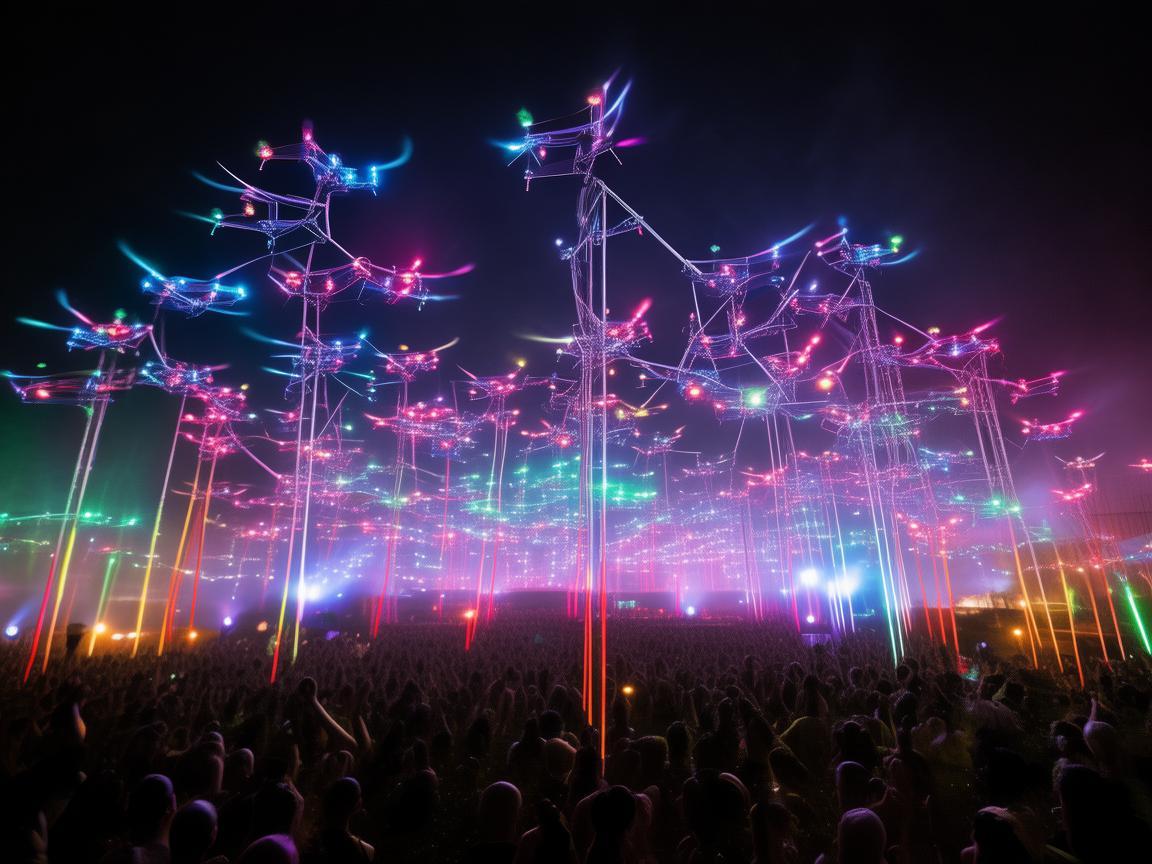 无人机编队如何在音乐节上打造空中光影秀？