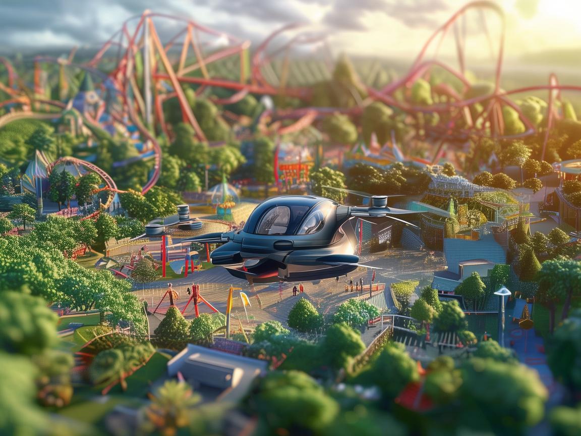 无人机在主题公园中，安全与娱乐的完美平衡？