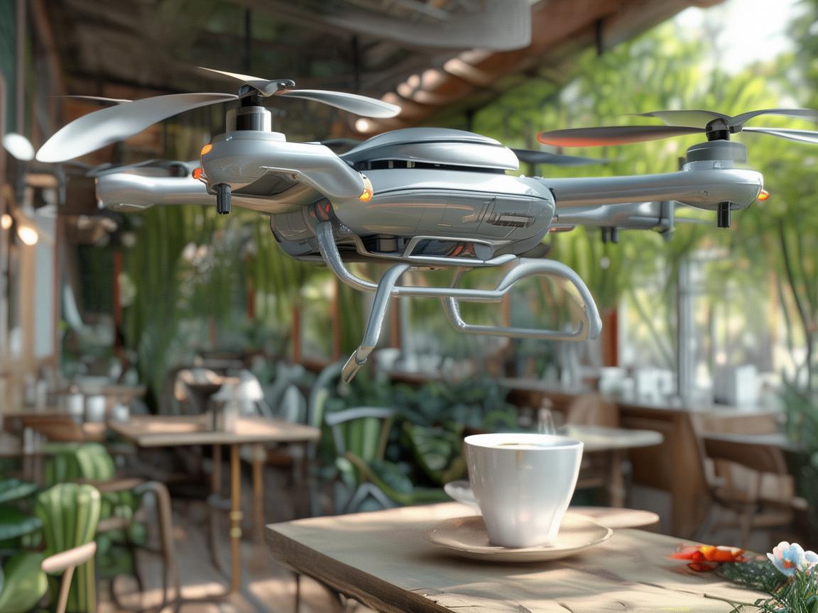 咖啡馆的空中新宠，无人机送餐技术挑战与机遇并存