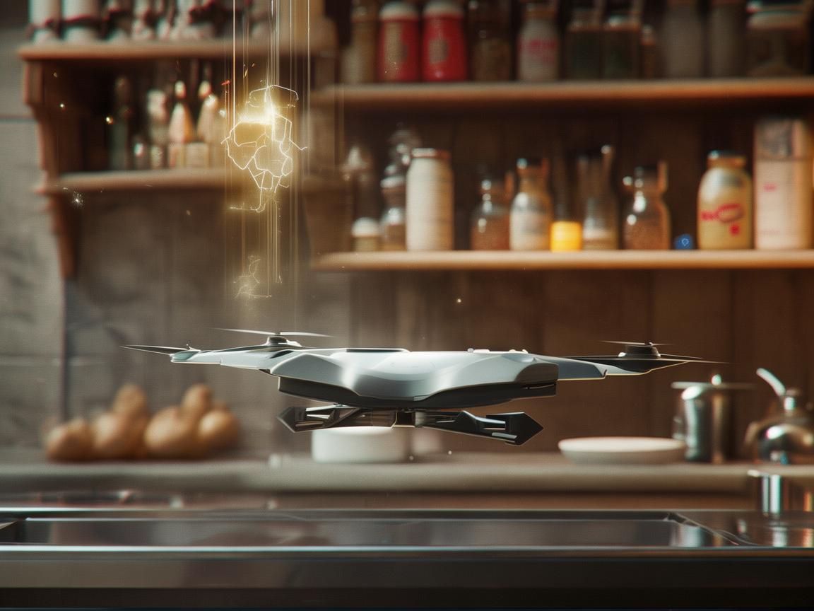 厨房调料架的空中守护者，无人机在厨房安全监控中的应用挑战