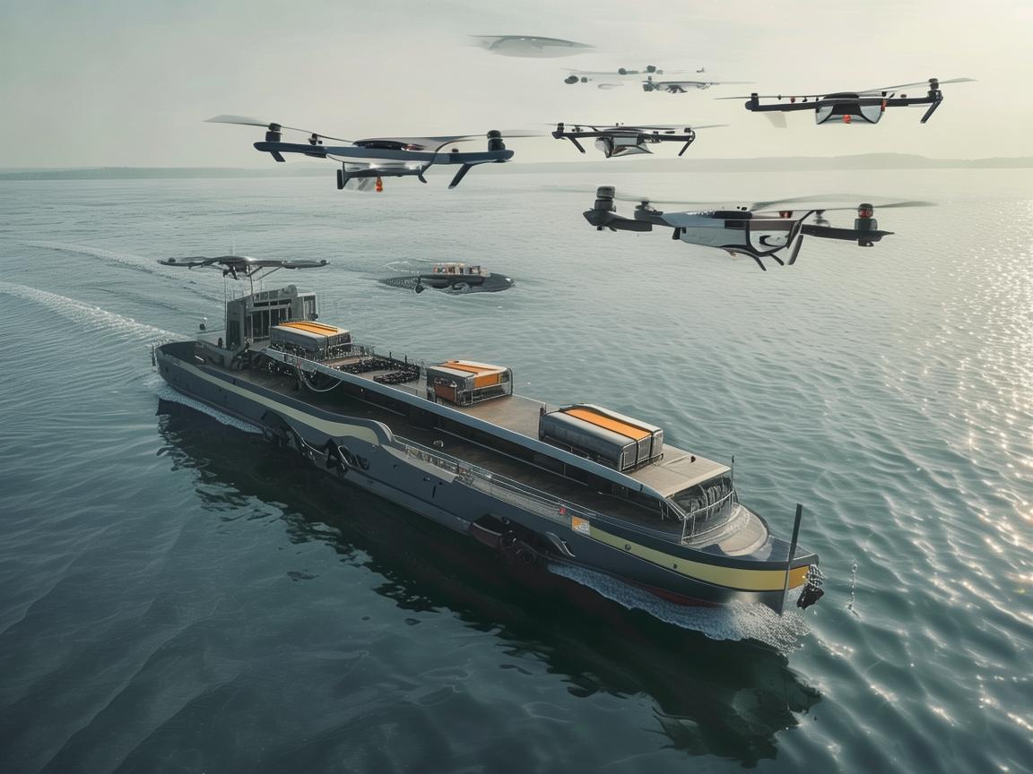 渡轮运输中的无人机，如何实现高效、安全的货物监控与转运？