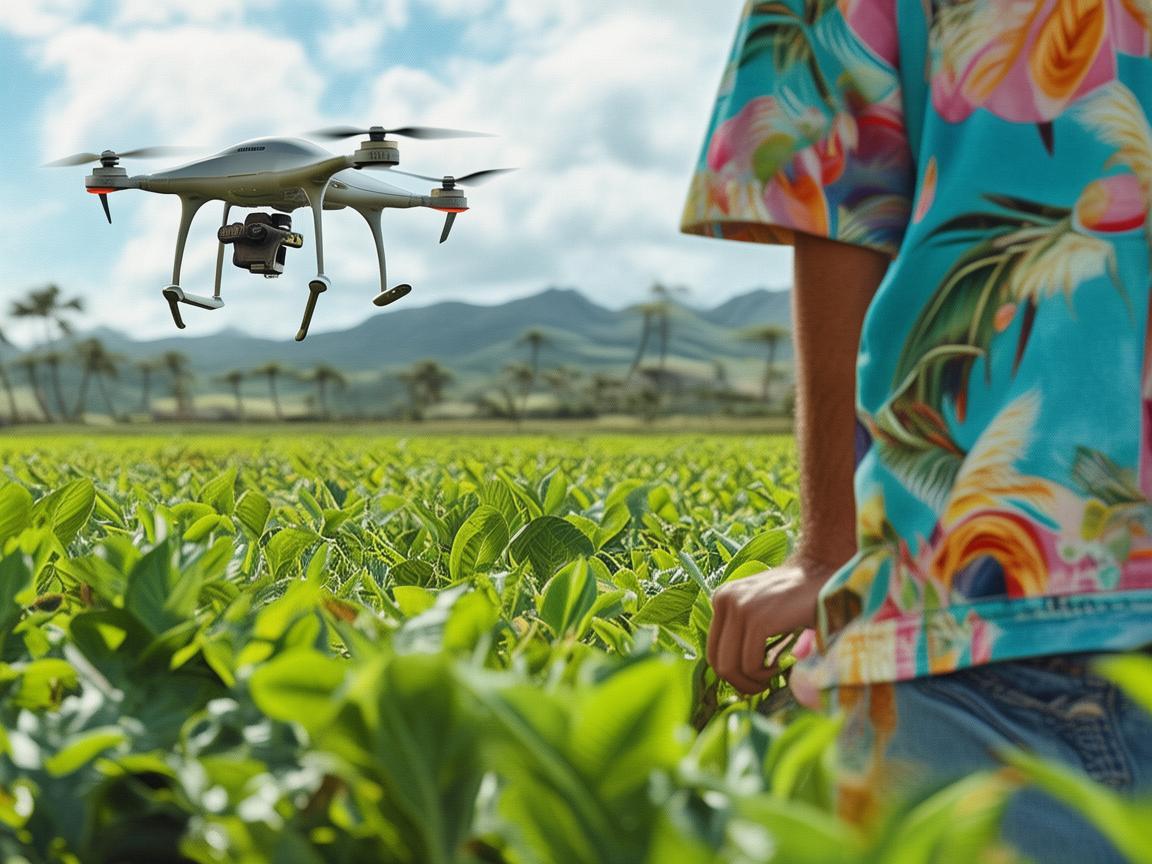 夏威夷衬衫与无人机在农业监测中的创新应用，如何提升作物监测的时尚与效率？