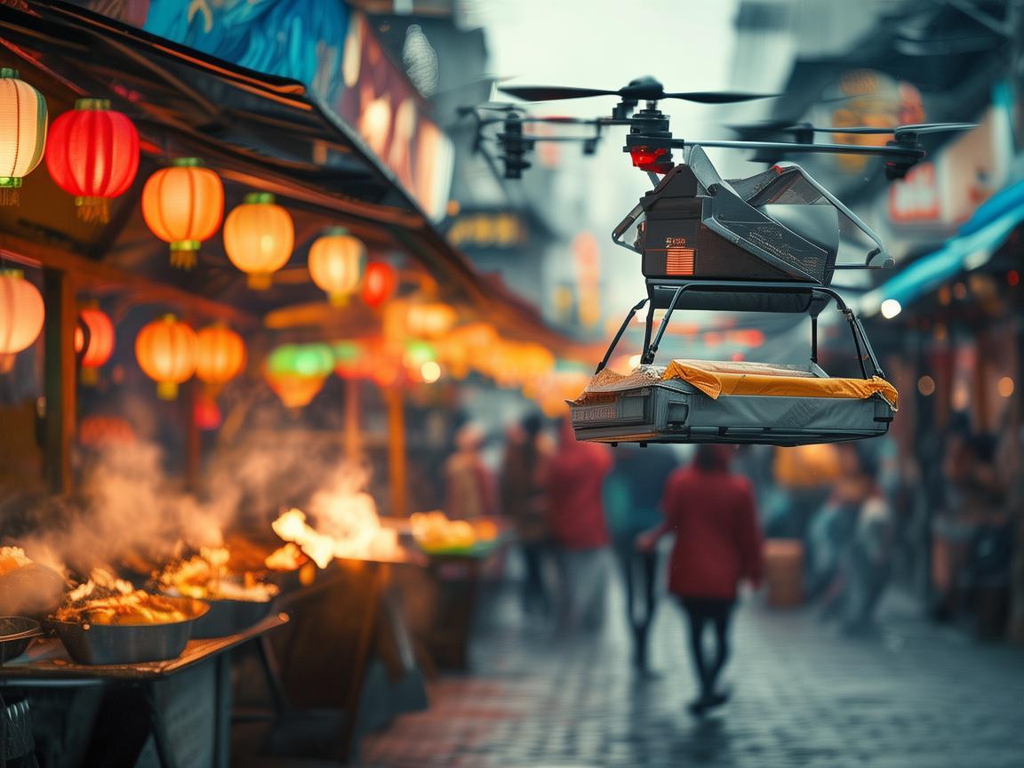 夜市小吃，无人机配送的未来挑战与机遇？