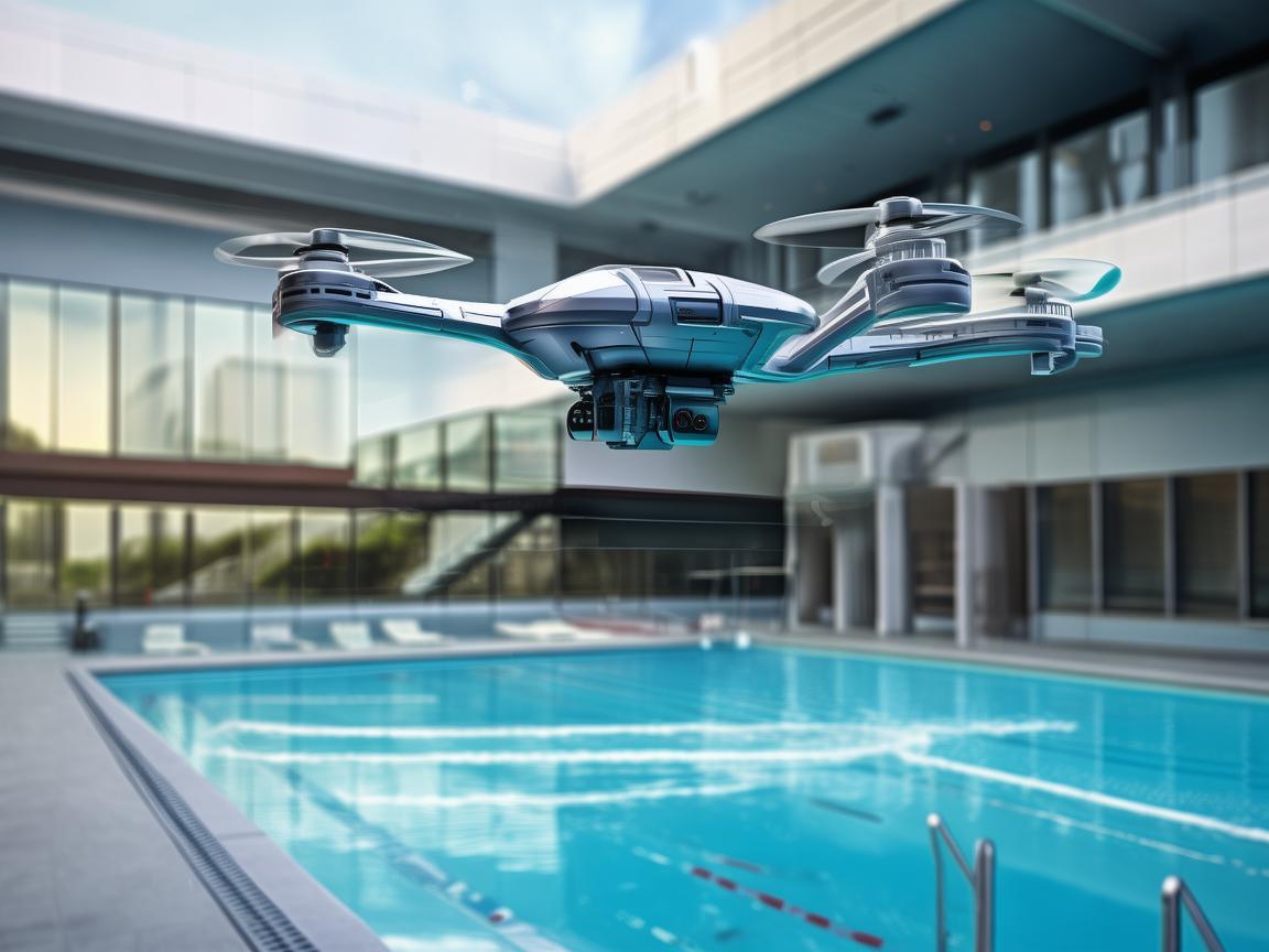 如何利用无人机技术优化游泳馆的监控与维护？