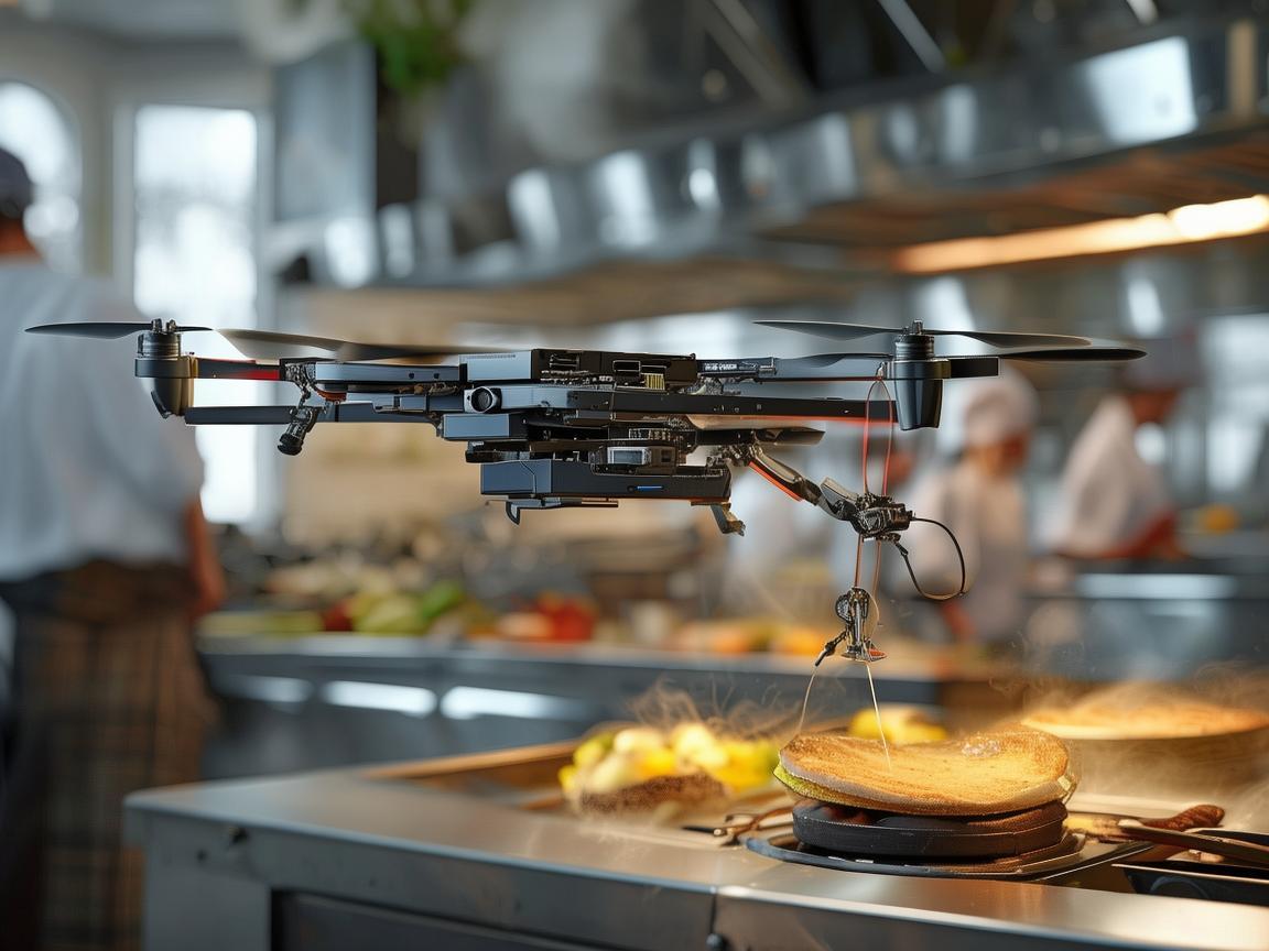 厨师的空中助手,无人机在厨房自动化中的角色与挑战 厨师的空中助手,无人机在厨房自动化中的角色与挑战