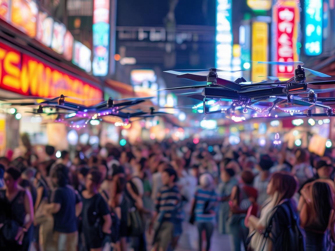 夜市动漫展,无人机如何安全高效地穿梭于人群? 夜市动漫展,无人机如何安全高效地穿梭于人群?