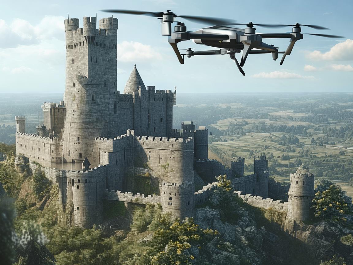 城堡塔楼，无人机在古迹保护中的空中哨兵角色？