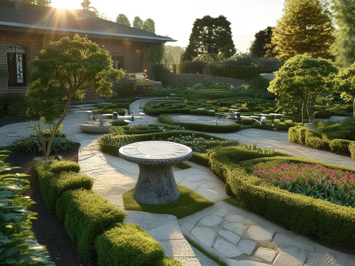 庭院石桌的智能守护,无人机在园林维护中的精准定位挑战 庭院石桌的智能守护,无人机在园林维护中的精准定位挑战