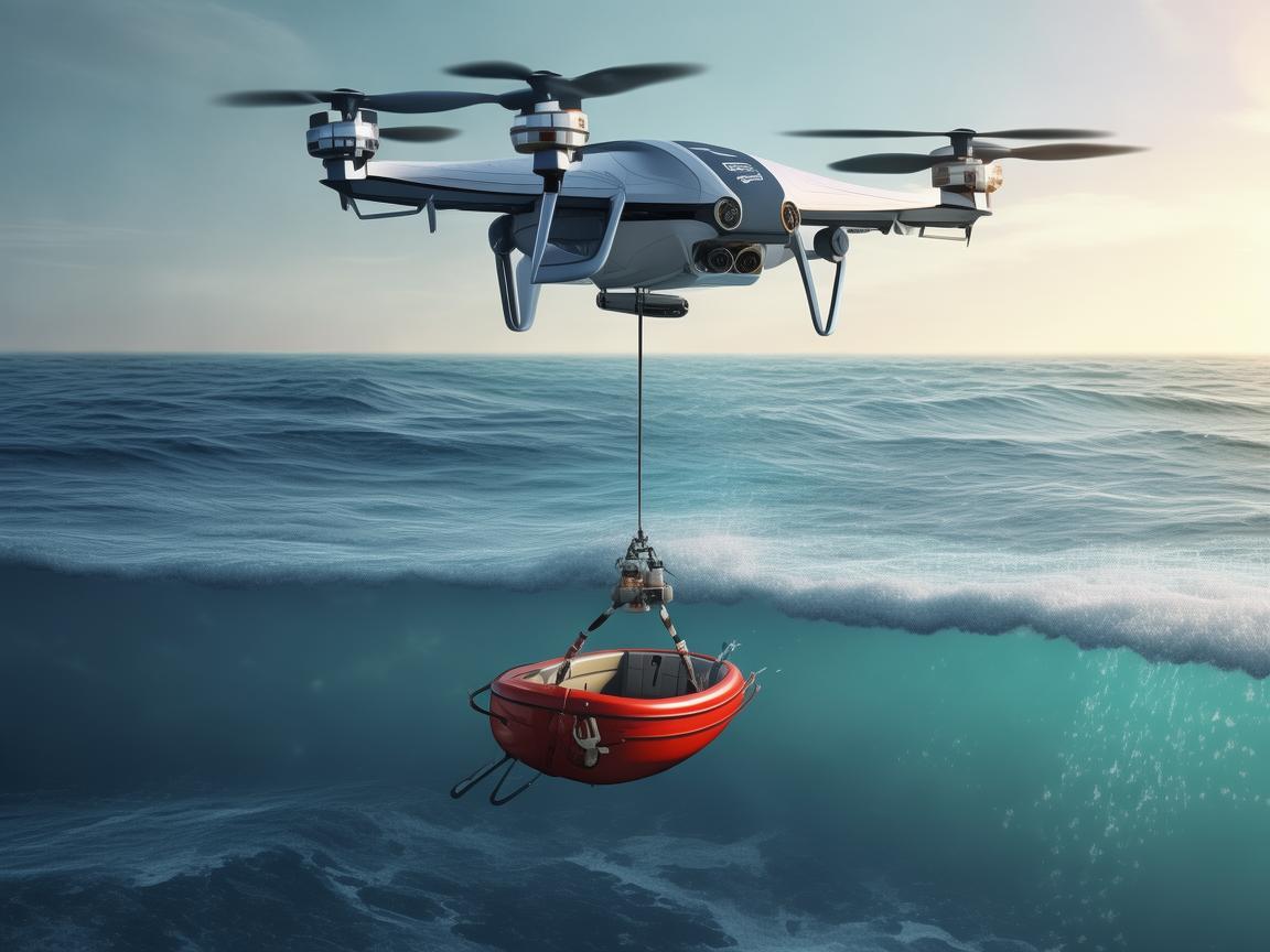 无人机在海上救援中如何高效定位并回收遇险的救生艇？