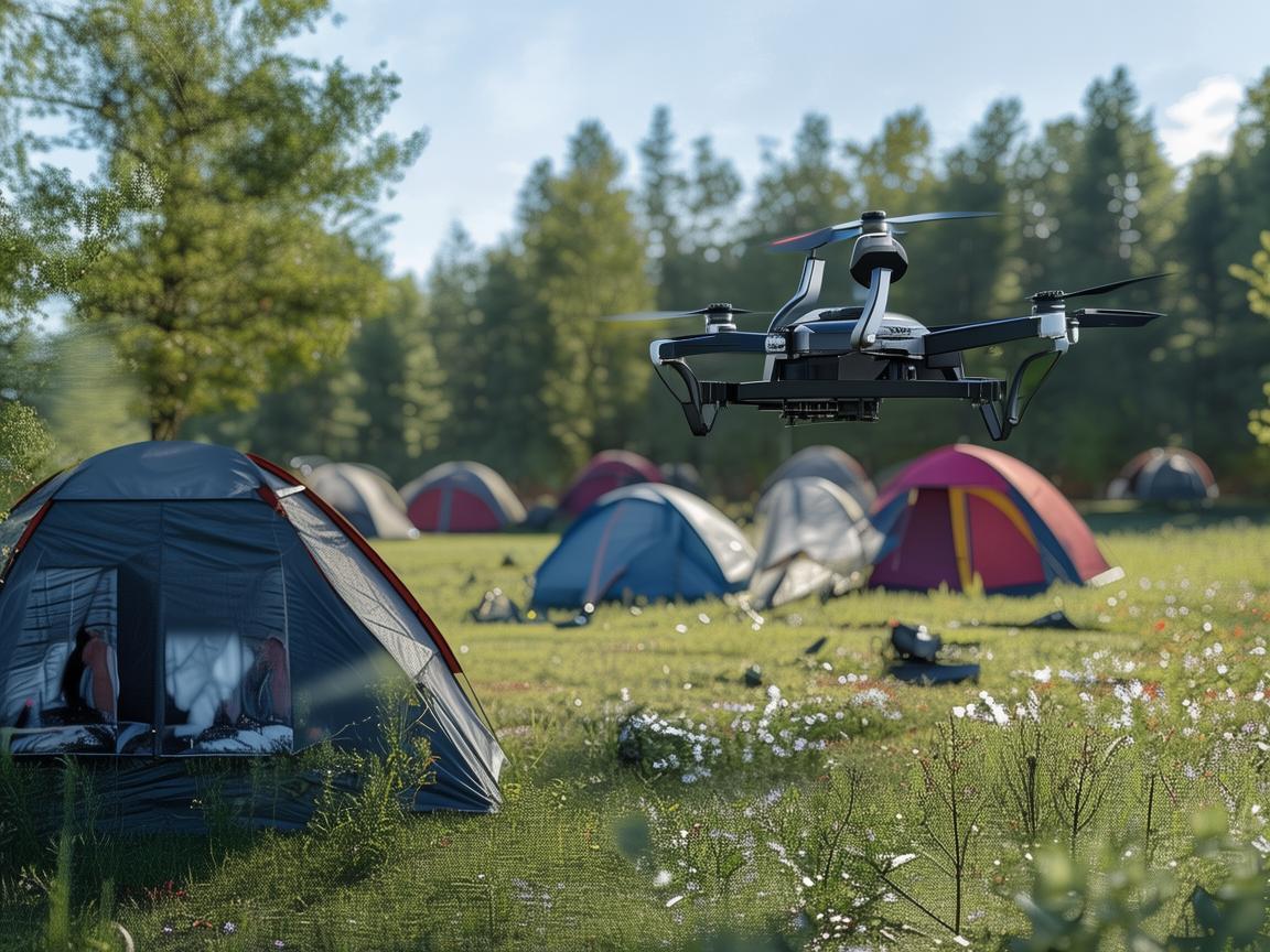 无人机在露营地帐篷区的安全监控与智能部署，挑战与解决方案？